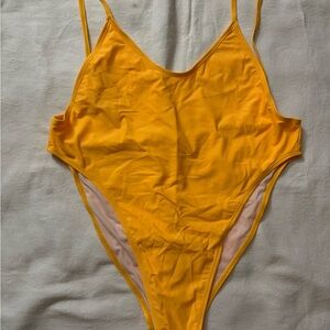 Vibrant Yellow Womens One Piece Swimsuit